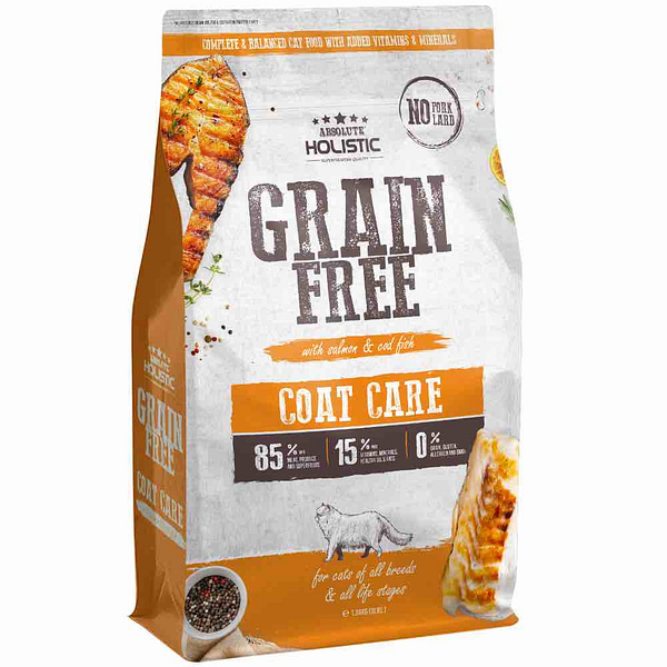 Absolute Holistic Grain Free Dry Cat Food Coat Care 1