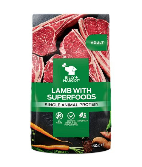 Billy And Margot Adult Lamb With Superfoods Pouch Wet Dog Food