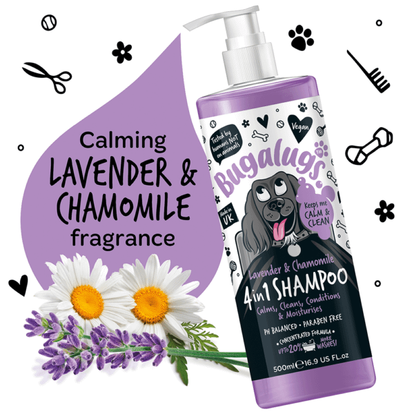 Bugalugs Four In One Lavender And Chamomile Dog Shampoo Pic 2