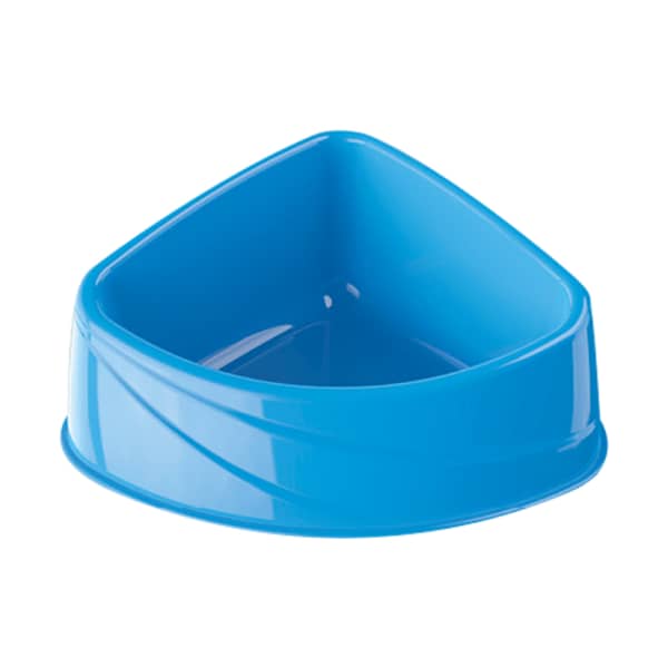 Georplast Corner Plastic Pet Bowl Blue