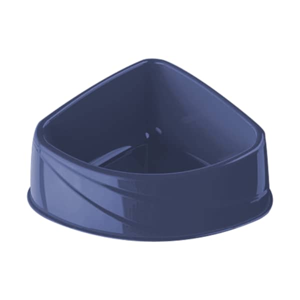 Georplast Corner Plastic Pet Bowl Navy Blue