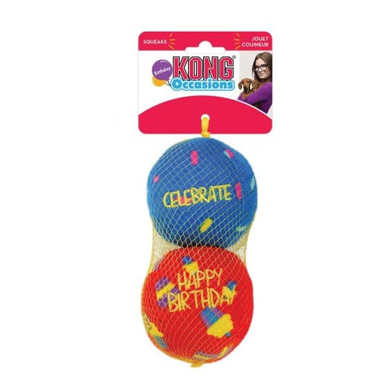 Kong Occasions Birthday Balls 2 pack Dog Toy Pic 2