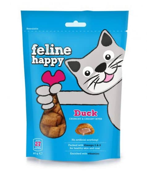 M And C Feline Happy Cat Treats Duck