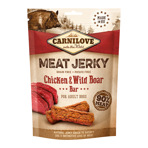 Carnilove Jerky Snack Chicken And Wild Boar Bar For Adult Dog