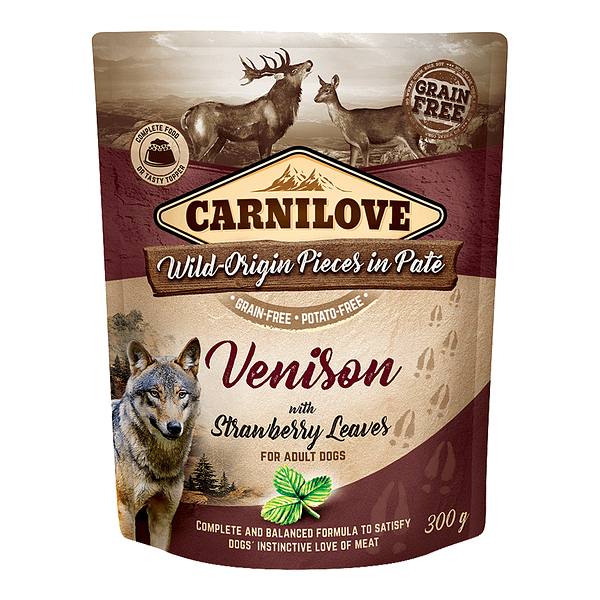 Carnilove Venison With Strawberry Leaves Adult Dog Wet Food